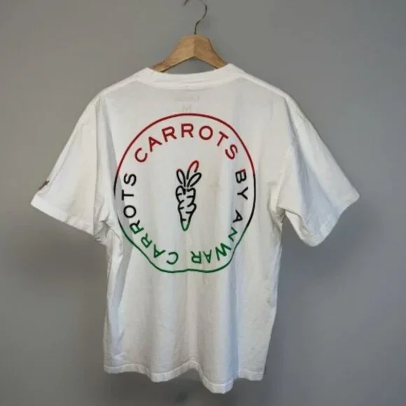 Carrots by Anwar T-Shirt by PacSun Men's White T-Shirt w/ Graphics Size Medium - Picture 8 of 9